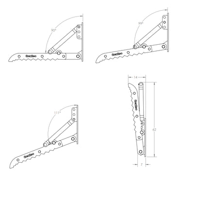 Gentec Equipment Mechanical Weld-On Thumb | Model MT1860 | Size 18" x 60" | Machine Size 12-19.5 Tons | For Excavators