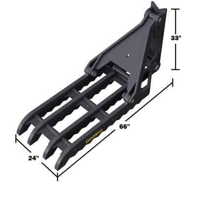 Gentec Equipment Mechanical Weld-On Thumb | Model MT2466 | Size 24"x66" | Machine Size 20-27 Tons | For Excavators
