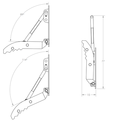 Gentec Equipment Hydraulic Weld-On Thumb | Model MT2650 | Size 26"x50" | Machine Size 11-19.5 Tons | For Excavators