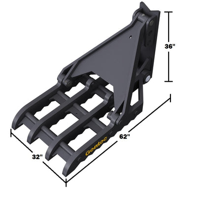 Gentec Equipment Mechanical Weld-On Thumb | Model MT3262 | Size 32"x62" | Machine Size 27.5-37.5 Tons | For Excavators