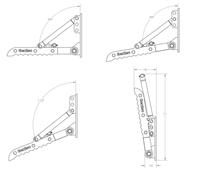Gentec Equipment Mechanical Weld-On Thumb | Model MT3262 | Size 32"x62" | Machine Size 27.5-37.5 Tons | For Excavators