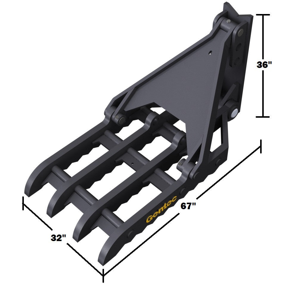 Gentec Equipment Mechanical Weld-On Thumb | Model MT3272 | Size 32" x 72" | Machine Size 32.5-50 Tons | For Excavators