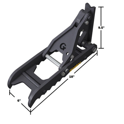 Gentec Equipment Hydraulic Weld-On Thumb | Model MT618 | Size 6" x 18" | Machine Size 1.5-3.9 Tons | For Excavators