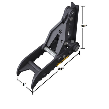 Gentec Equipment Mechanical Weld-On Thumb | Model MT824 | Size 8"x24" | Machine Size 2-4.5 Tons | For Excavators