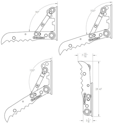 Gentec Equipment Mechanical Weld-On Thumb | Model MT830 | Size 8"x30" | Machine Size 3-4.5 Tons | For Excavators