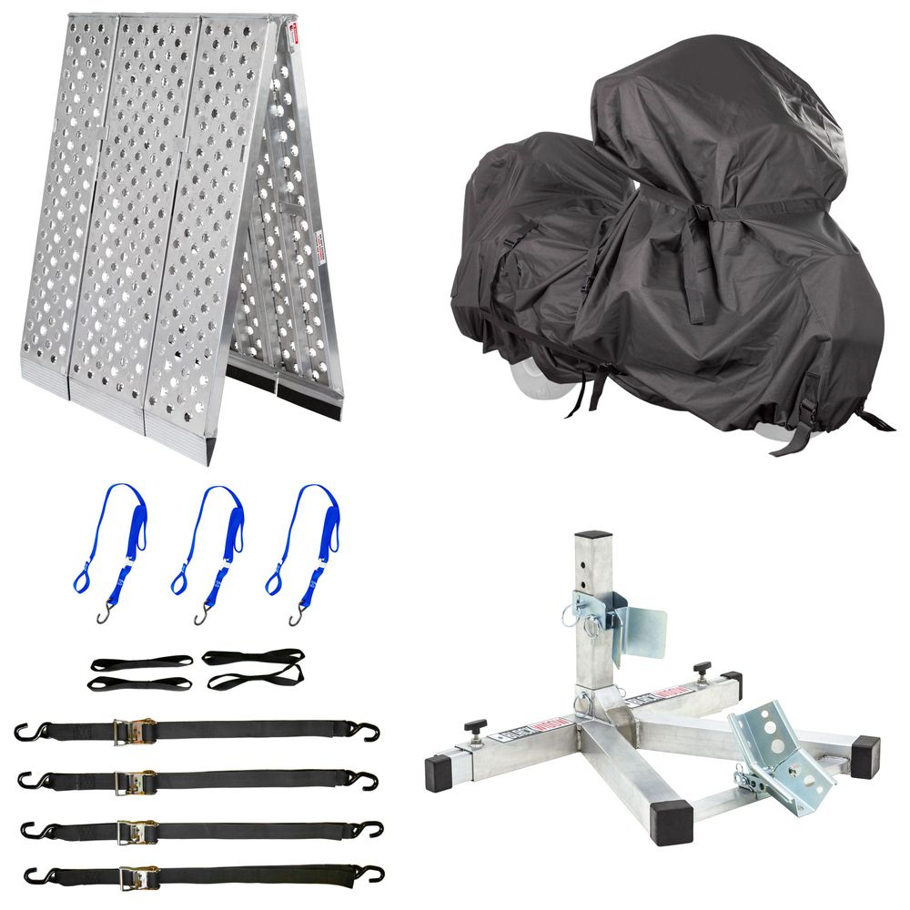 Black Widow Big Boy EZ Rizer™ Motorcycle Trailer Kit | Models MTK1 & MTK1T | 47" Wide | Capacity 1,500 lb | Horsepower 4 To 90+ HP | For Truck & Trailer Motorcycle Transport