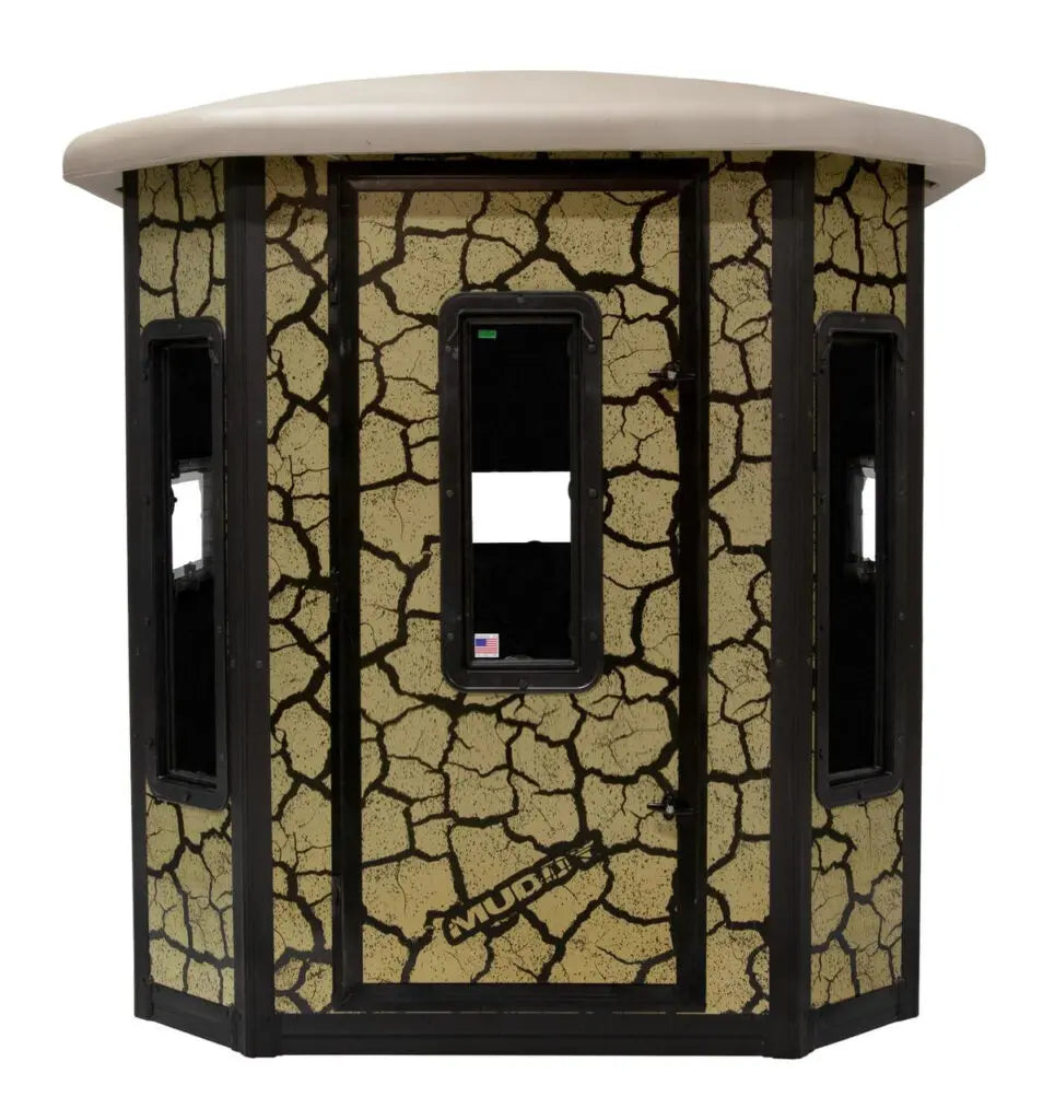 Global Equipment Muddy Bull Steel Box Blind | Therma‑Tek | 6′ × 6′ × 6.5′ | For Hunting