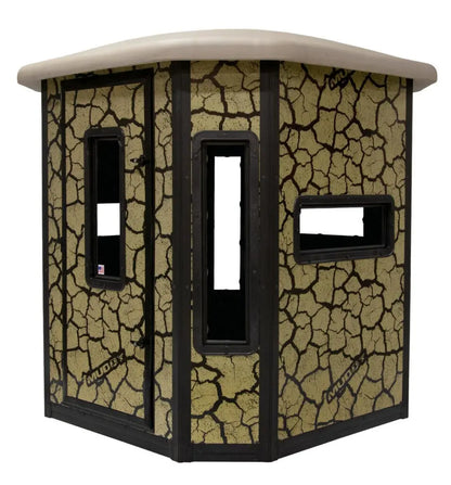 Global Equipment Muddy Bull Steel Box Blind | Therma‑Tek | 6′ × 6′ × 6.5′ | For Hunting