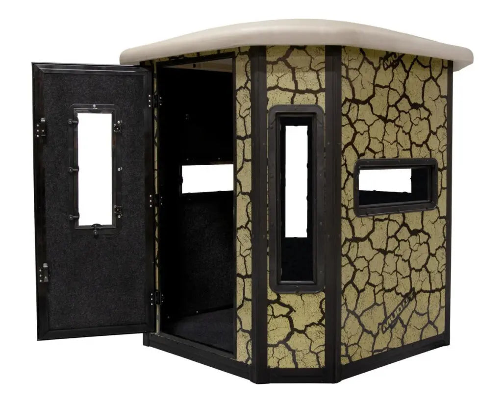 Global Equipment Muddy Bull Steel Box Blind | Therma‑Tek | 6′ × 6′ × 6.5′ | For Hunting