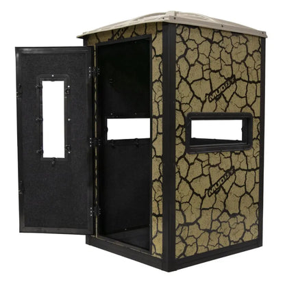 Global Equipment Muddy Gunner Steel Box Blind | Therma‑Tek | 4′ × 4′ × 7′ | For Hunting