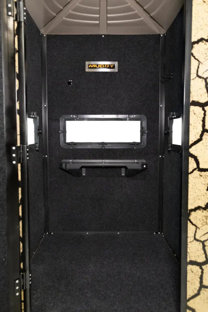 Muddy | Gunner Steel Box Blind | MUD-BBBST100048" | W x 48" L x 84" H | Thermal-Scent-Noise Control | 270 lbs | For Solo Hunter Camouflage Hunting Blind