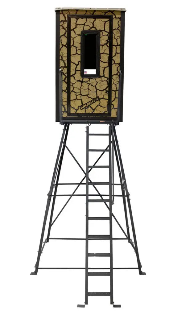 Global Equipment Muddy Gunner Steel Box Blind | Therma‑Tek | 4′ × 4′ × 7′ | For Hunting