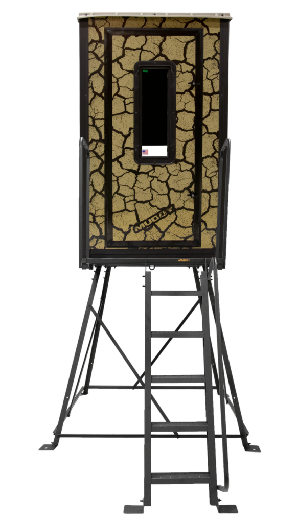 Global Equipment Muddy Gunner Steel Box Blind | Therma‑Tek | 4′ × 4′ × 7′ | For Hunting