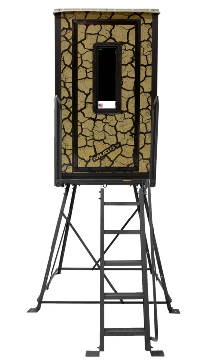 Global Equipment Muddy Gunner Steel Box Blind | Therma‑Tek | 4′ × 4′ × 7′ | For Hunting