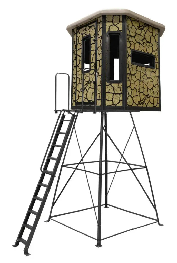 Global Equipment Muddy Bull Steel Box Blind | Therma‑Tek | 6′ × 6′ × 6.5′ | For Hunting