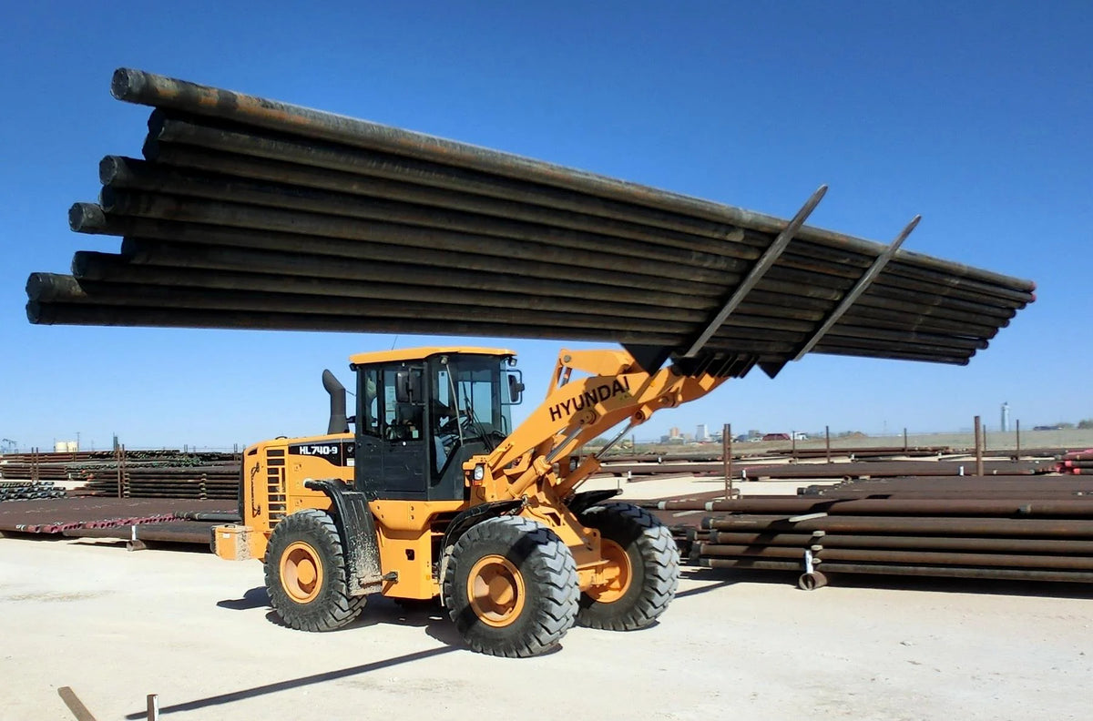 Werk-Brau Manual Adjustable Forks | Width 48"–96" | Class 1–6 | 10–30 GPM | For Wheel Loader