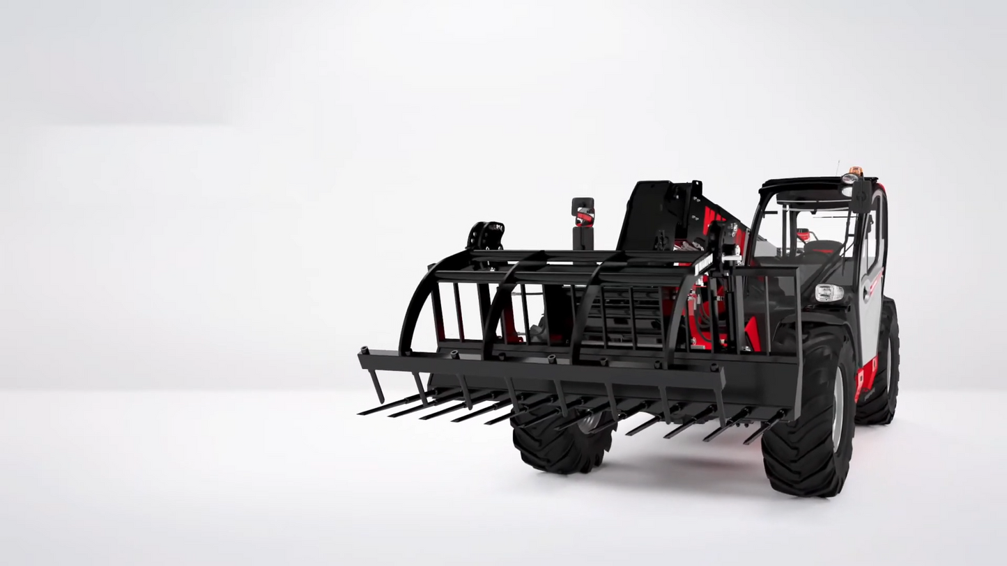CID X-Treme Manure Fork With Grapple | Width 63" to 84" inches | Tine Thickness 2" inches | For Skid Steer