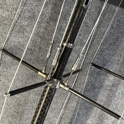 Marsh Tacky Outriggers NEW! “XTSD Series” Double Spreader Supported Super Titanium Internally Rigged Carbon Fiber Outriggers (26, 28, or 30ft sets)