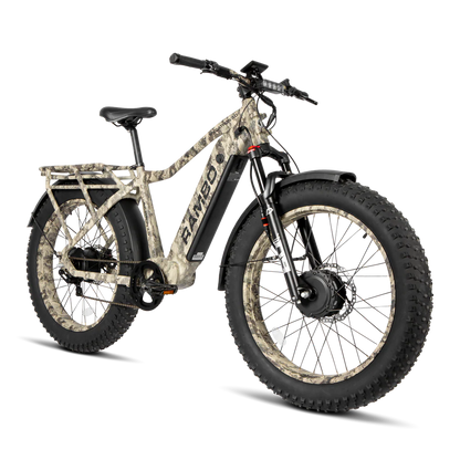 Rambo Megatron 4.0 All-Wheel Drive Electric Bike | 26" Tires | 2000W Dual Motor | Up to 110 Miles Range | AWD/Front/Rear Drive | For Tough Terrain & Adventure Seekers