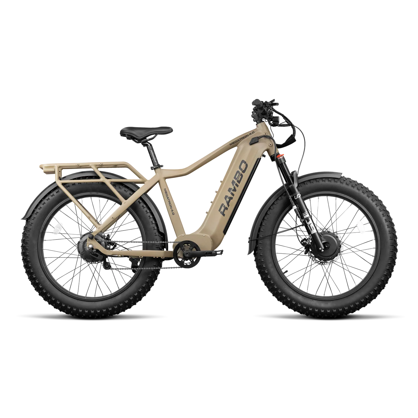Rambo Megatron 4.0 All-Wheel Drive Electric Bike | 26" Tires | 2000W Dual Motor | Up to 110 Miles Range | AWD/Front/Rear Drive | For Tough Terrain & Adventure Seekers