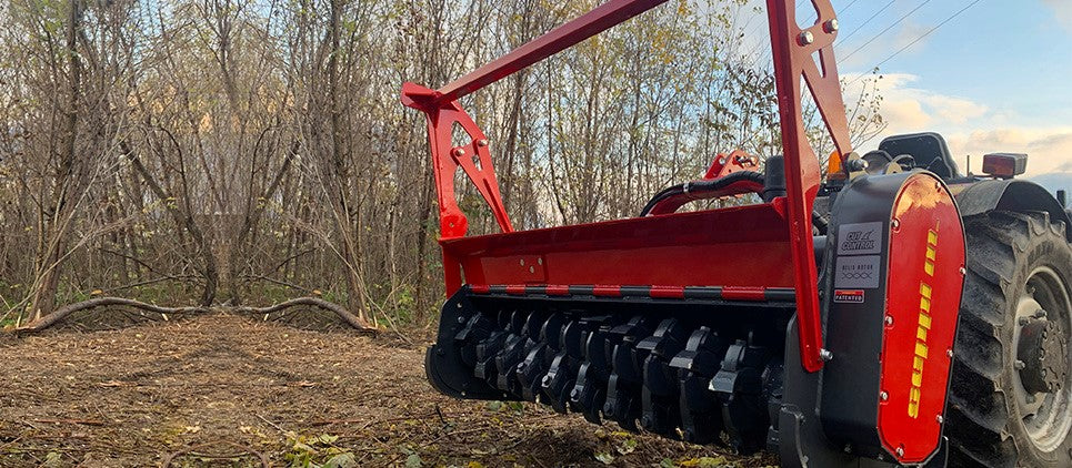 Seppi | Microforst PTO 3PT Forestry Mulcher (Pull Type) | Knives & Carbides | Model 125cc | Working Width 49" Inches | Horsepower 30 To 50 HP | For Tractors