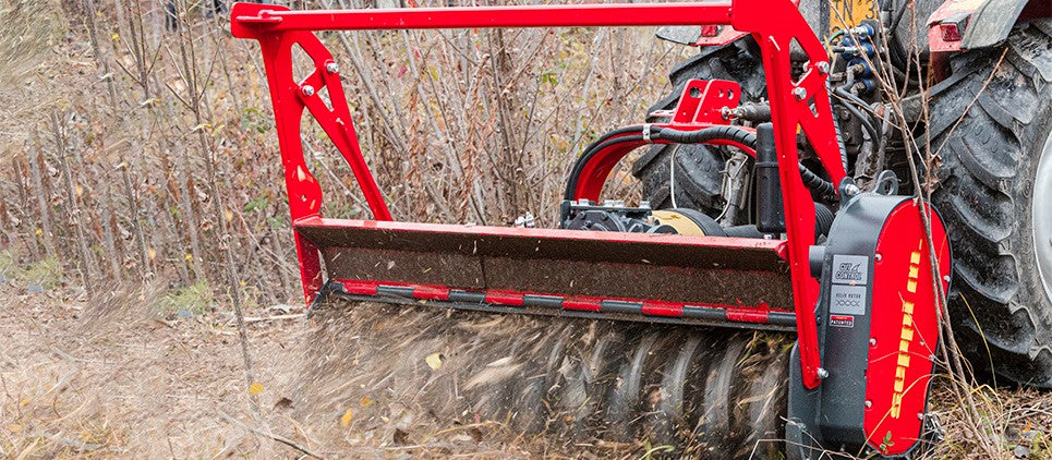 Seppi | Microforst PTO 3PT Forestry Mulcher (Pull Type) | Knives & Carbides | Model 125cc | Working Width 49" Inches | Horsepower 30 To 50 HP | For Tractors