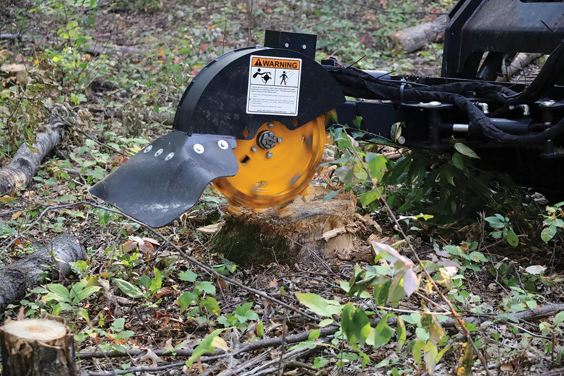 Erskine Stump Grinder | Hydraulic 15-42 GPM | With Replacement Green Teeth | For Skid Steer