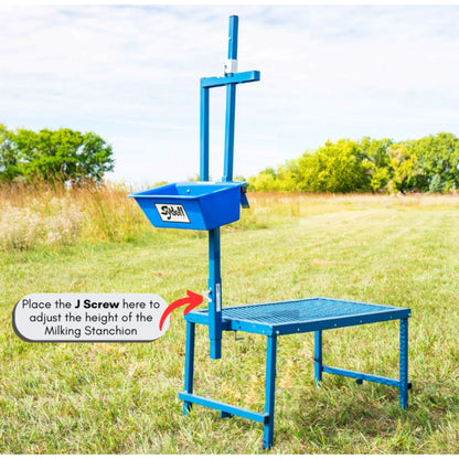 Sydell Milking Head Piece with 1' Poly Feeder | #0735 / #AL0735 | 9" Opening | For Sheep & Goat Milking
