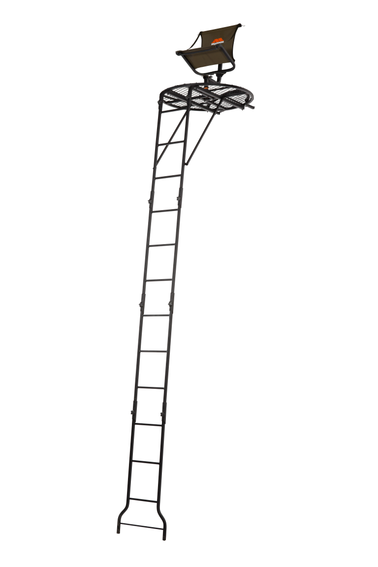Millennium L366 Revolution Ladder Stand | Model L-366-SL | Size 18' | 300 lb Capacity | 360° Swivel Hunting Seat