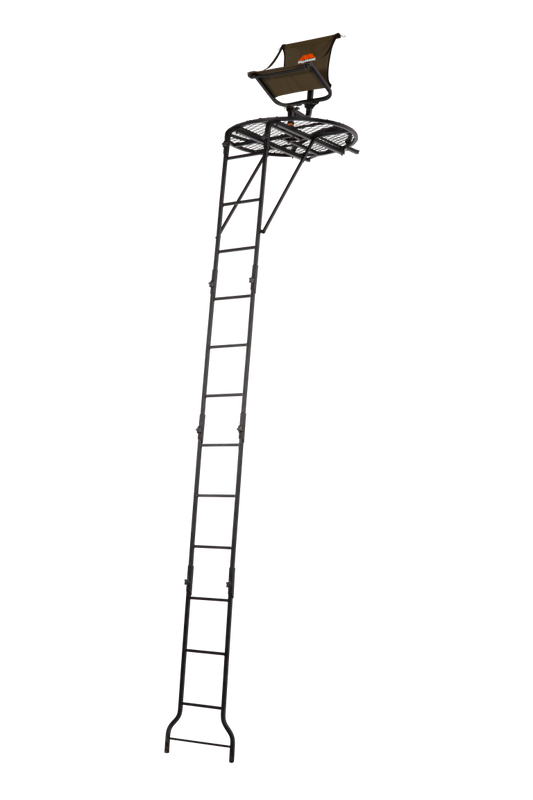 Millennium L366 Revolution Ladder Stand | Model L-366-SL | Size 18' | 300 lb Capacity | 360° Swivel Hunting Seat