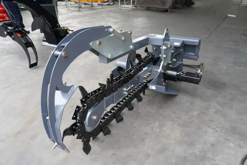Landy Attachments Mini Skid Steer Trencher | Trenching Depth 37" | Cutting Width 6" | 20 GPM | For Mini Skid Steers