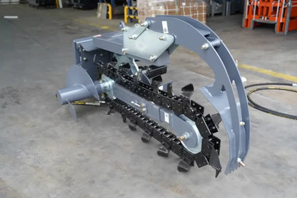 Landy Attachments Mini Skid Steer Trencher | Trenching Depth 37" | Cutting Width 6" | 20 GPM | For Mini Skid Steers