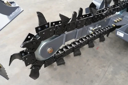Landy Attachments Mini Skid Steer Trencher | Trenching Depth 37" | Cutting Width 6" | 20 GPM | For Mini Skid Steers