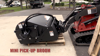 Erskine Mini Pick-Up Broom | 45” Working Width | 7-15 GPM | For Mini Skid Steers