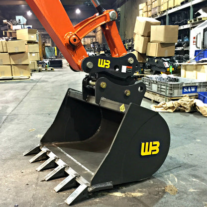 Werk-Brau Spring Loaded Manual Coupler | Model SLQT | Heavy-Duty | OEM Fit-Up | 1–5 Tons | For Excavator