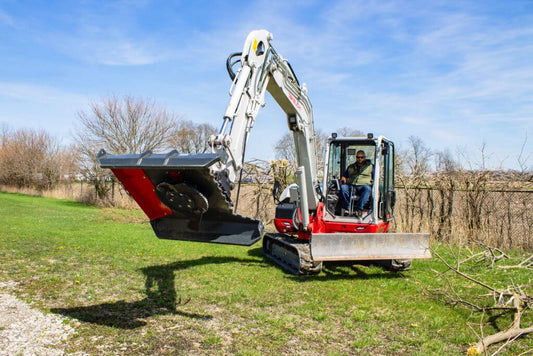Mongo Attachments Rotary Brush Cutter | Model MRC36 | Width 36" | 11–13 GPM | 2.5 Ton | For Mini Excavators