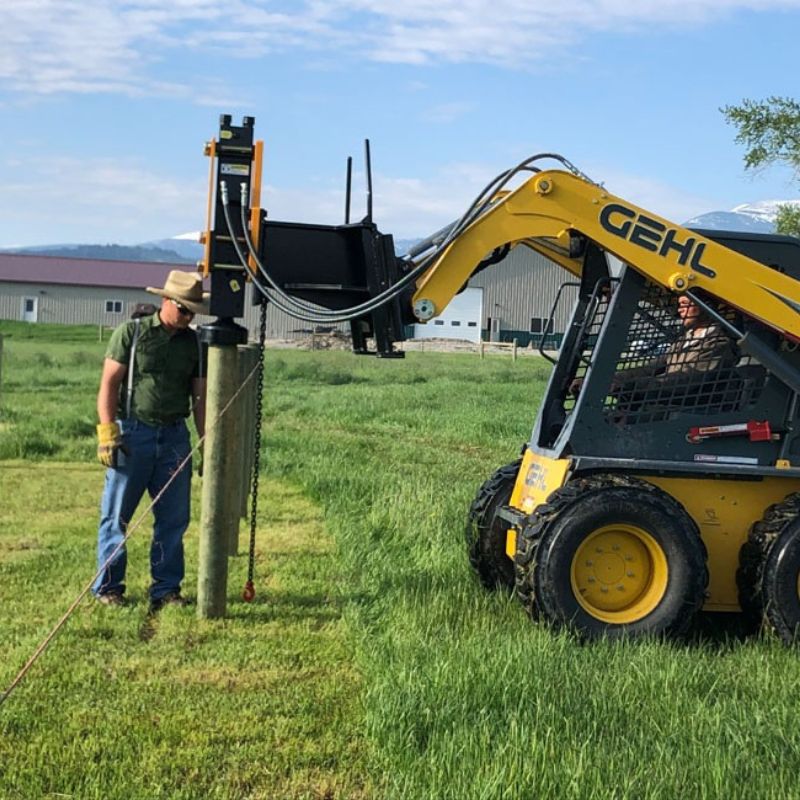 Montana | Post Driver | Models 400E, 750R, 1000E, 1500E | Height 41", 48" & 61" | Width 50" | Hydraulic Flow 7–27 GPM | For Skid Steers