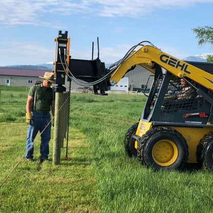 Montana | Post Driver | Models 400E, 750R, 1000E, 1500E | Height 41", 48" & 61" | Width 50" | Hydraulic Flow 7–27 GPM | For Skid Steers