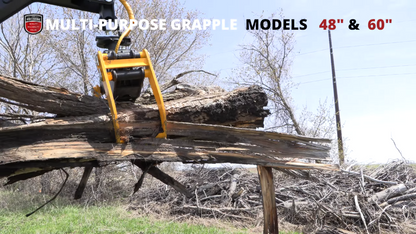 Erskine 3-Point Multi Purpose Grapple | Jaw Opening Width 48" & 60" Model | Hydraulic Pump Capacity 10 - 25 GPM | For Tractor