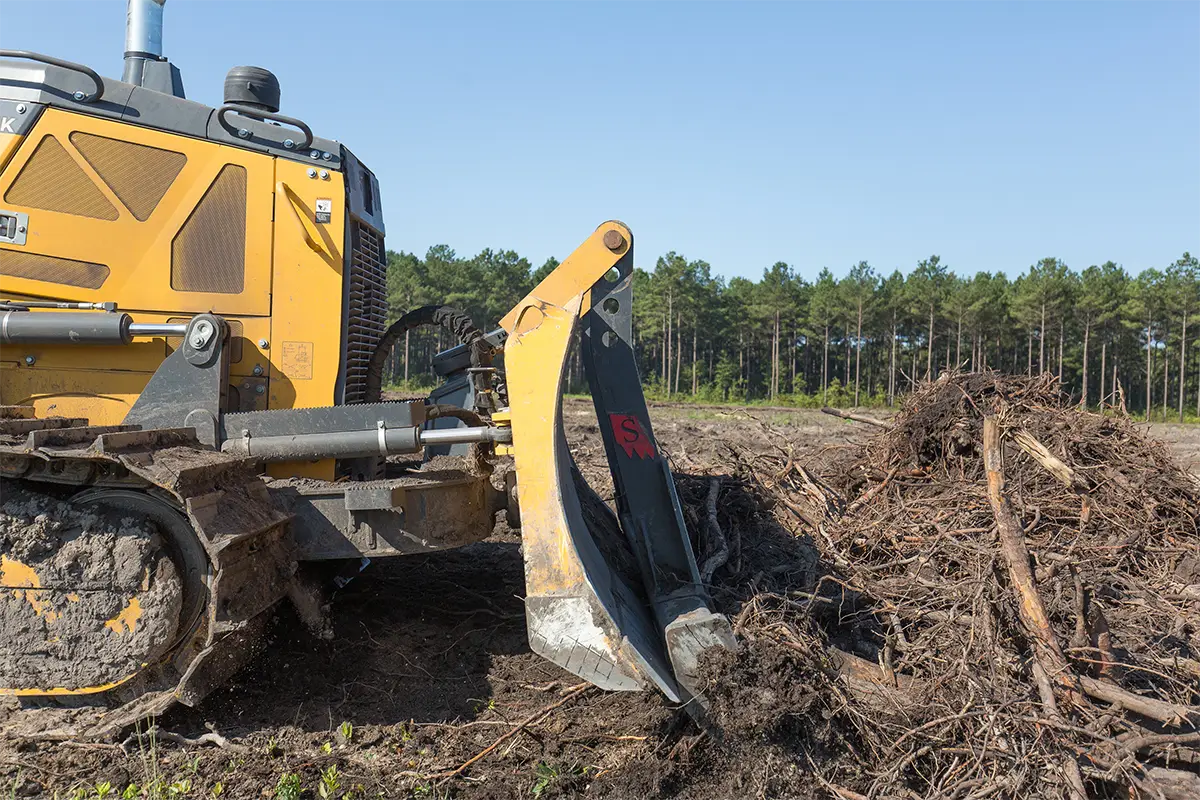 Solesbee’s Multi-Fit Dozer Rake | Width 9'-14' | 2" Tooth Width | Adjustable Pin Settings | For Dozers