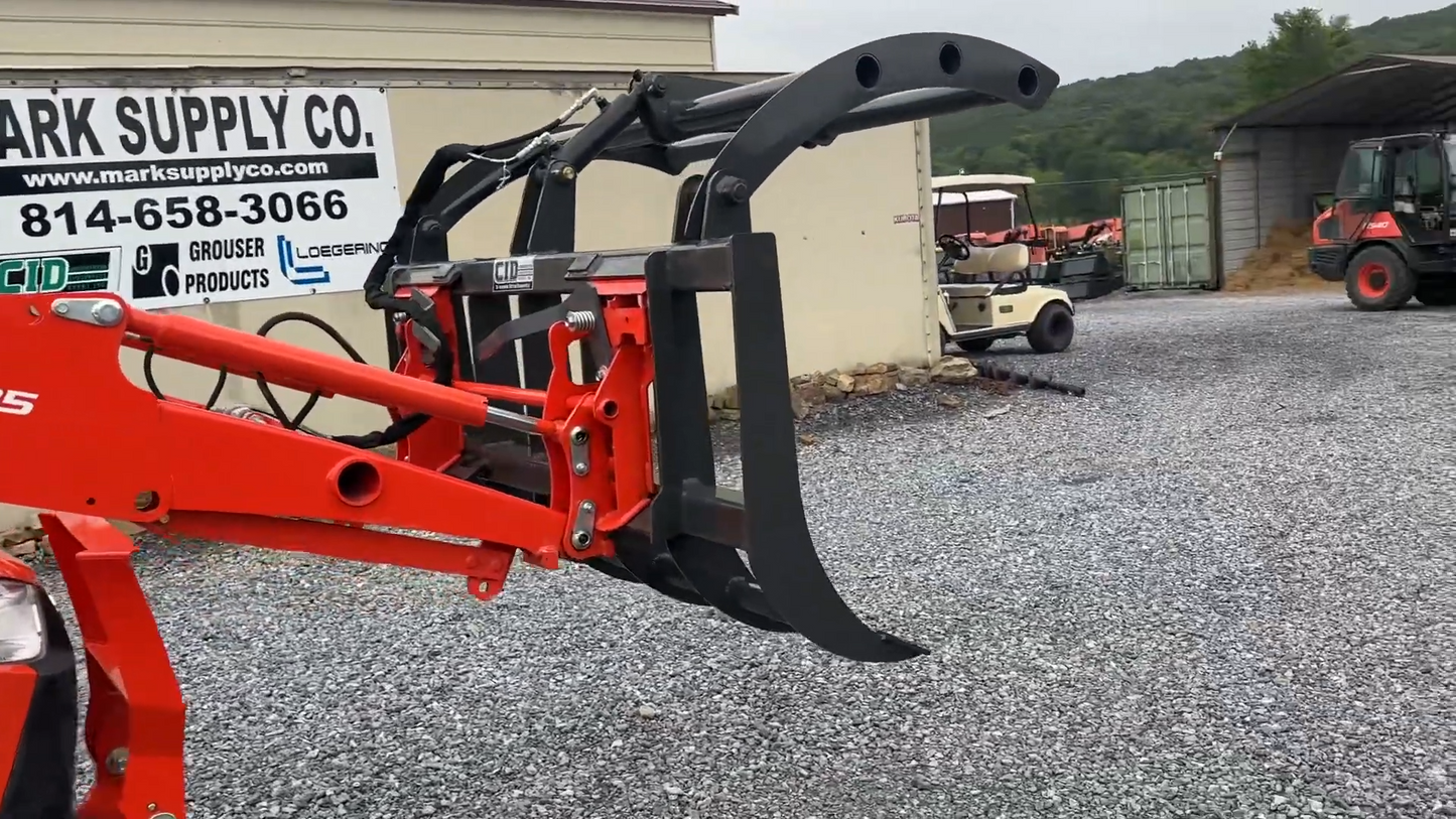 CID Steer Standard Grapple Rake | Width 63", 66" & 72" inches | Horsepower Range 35-50 HP | For Skid Steer