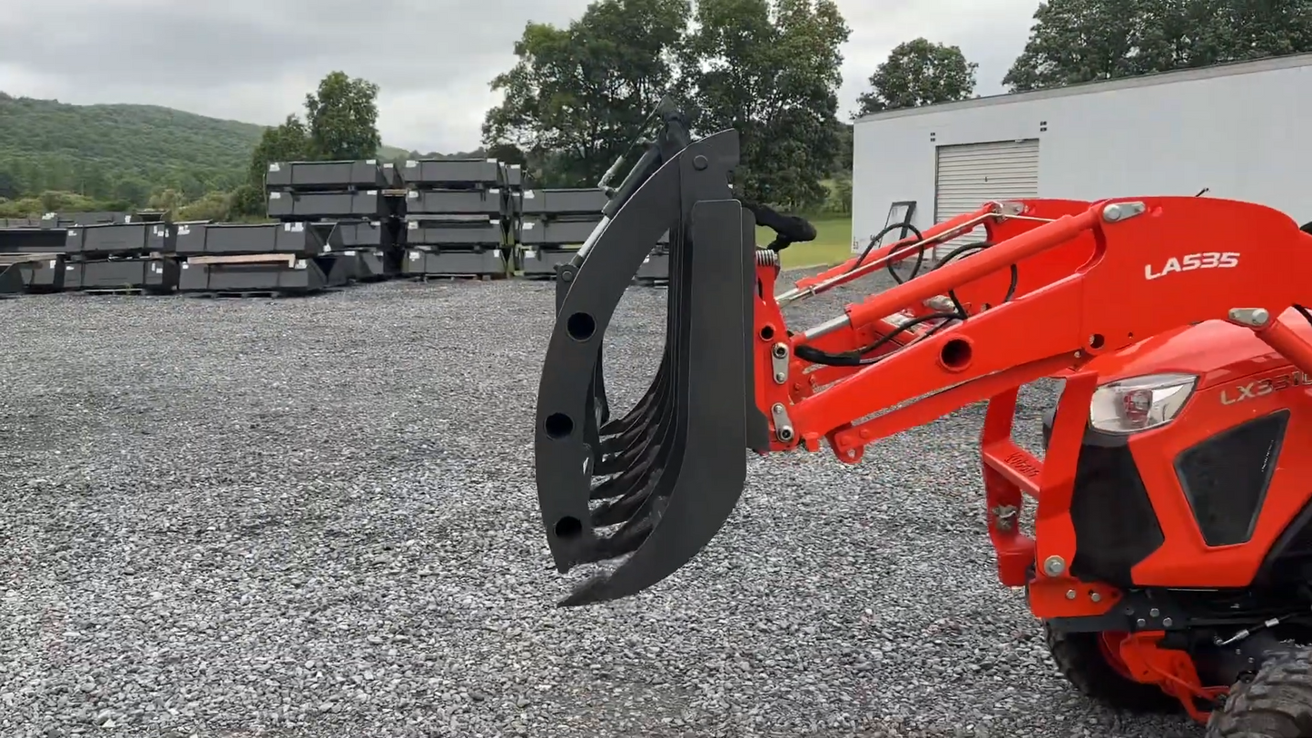 CID Steer Standard Grapple Rake | Width 63", 66" & 72" inches | Horsepower Range 35-50 HP | For Skid Steer