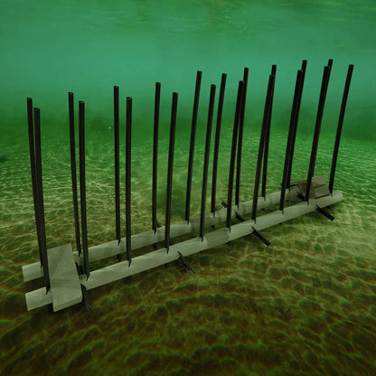 MossBack Fish Habitat Reed Rail | 30" Width | 10 ft Length | Biologist-Designed Structure | For Multi-Species Fishing & Pond Management