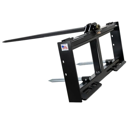Express Steel Tomahawk Square Bale Hay Spear | 3 × 39″ Spears | 15–20 GPM | For Skid Steers
