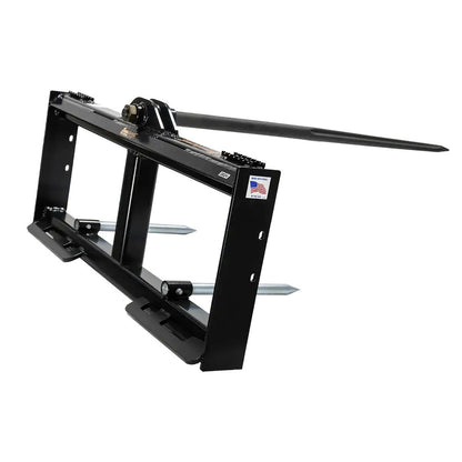 Express Steel Tomahawk Square Bale Hay Spear | 3 × 39″ Spears | 15–20 GPM | For Skid Steers