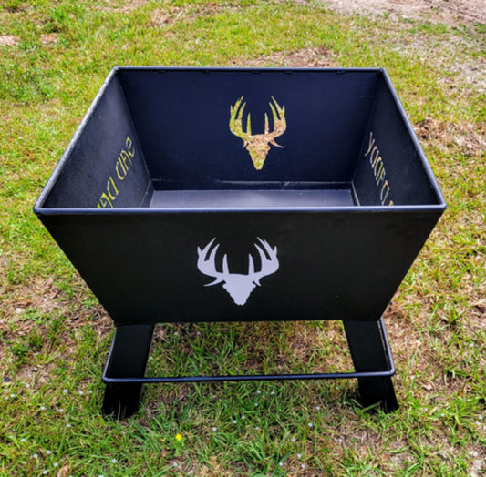 Sad Daddy 28" Squared Heavy Duty Fire Pit | Fire Pit | Hunting Box Blind