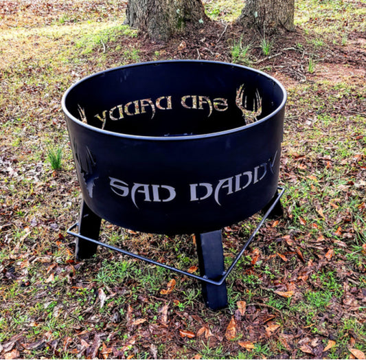 SAD DADDY 30" SQUARED HEAVY DUTY FIRE PIT | FIRE PIT | HUNTING BLIND BOX