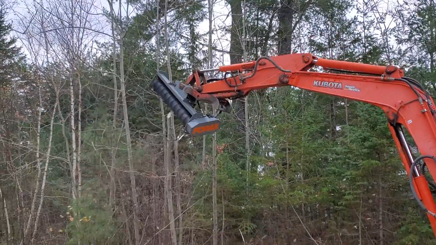 Forax Ultralight Mulcher | Model HP40 | Cutting Width 40" | Carrier 2-4-Ton | For Excavators