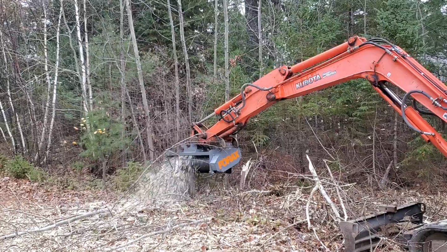 Forax Ultralight Mulcher | Model HP40 | Cutting Width 40" | Carrier 2-4-Ton | For Excavators