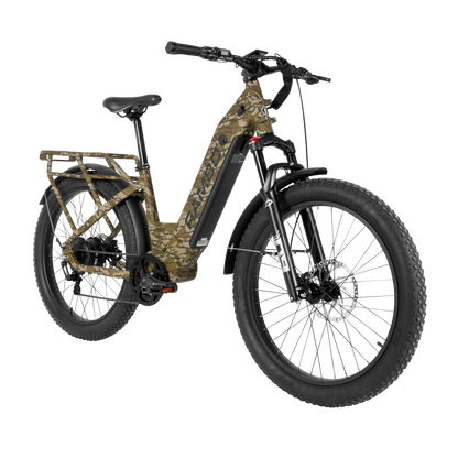 Rambo | E-Bikes | Model Nomad 2.0 | Up to 30 MPH | Up to 38-Mile Range | 1000W Hub Motor | Dual Battery | 48V 15Ah-20Ah LG Battery | For Hunters & Adventurers
